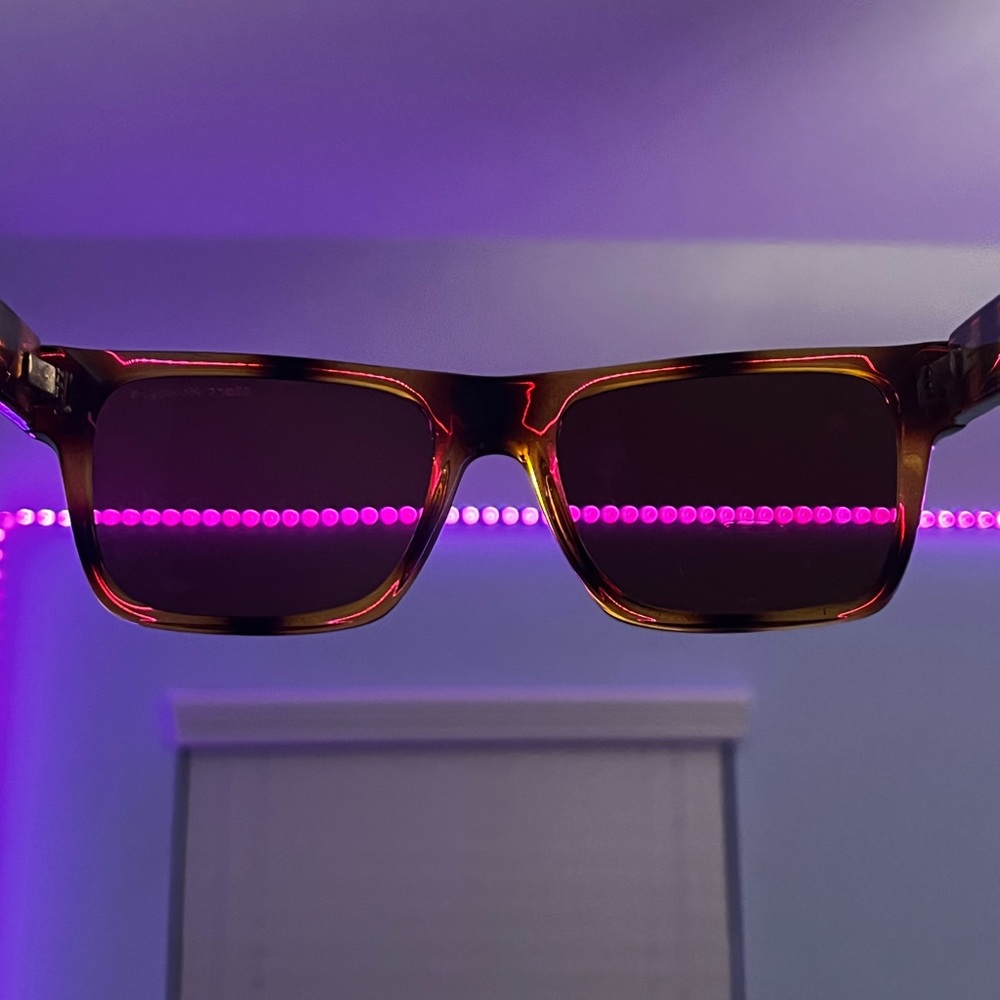 Tortoise Rectangular Sunglasses - image 4